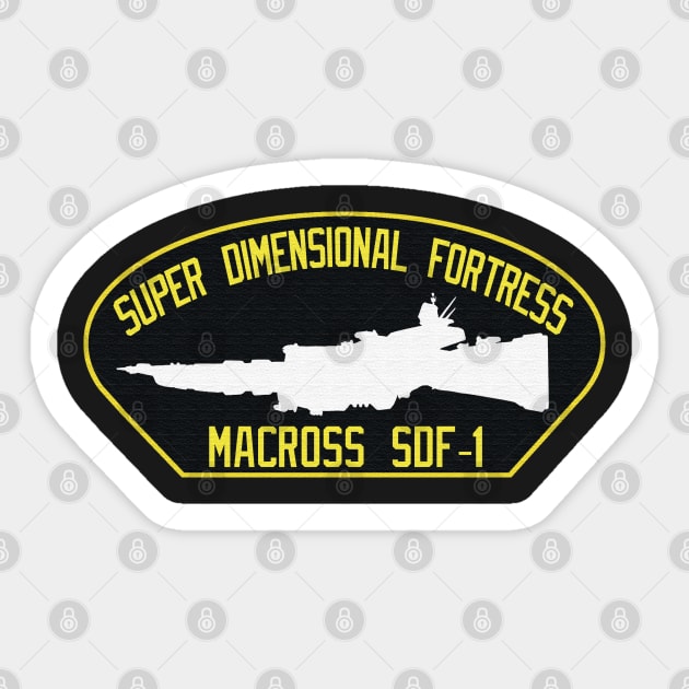 Macross SDF-1 Hat Patch Sticker by PopCultureShirts